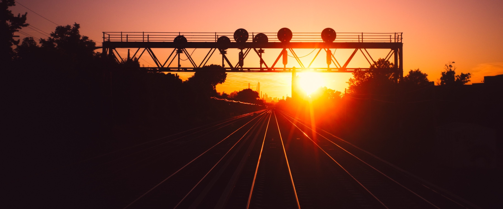 Signal Bridge & Sunset </BR>Long Island Rail Road